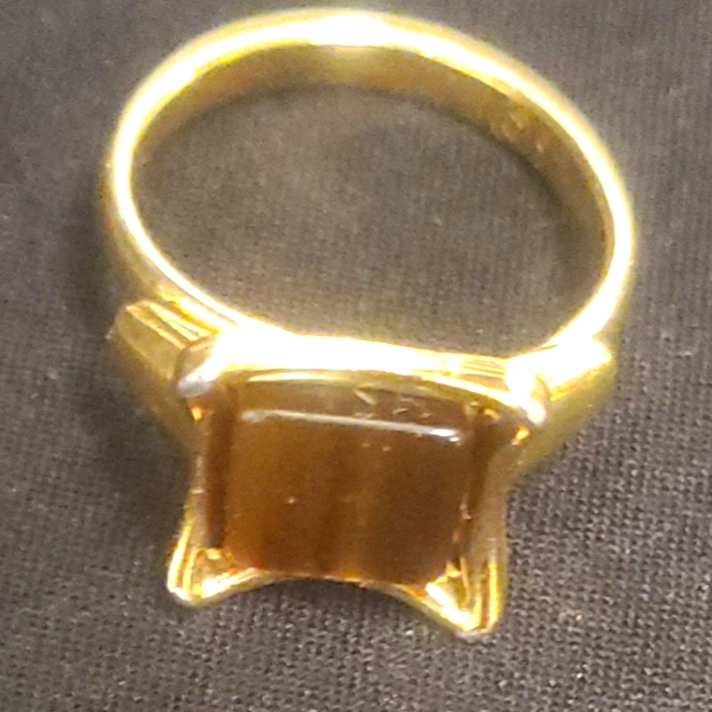 Womens golden topaz ring adjustable size